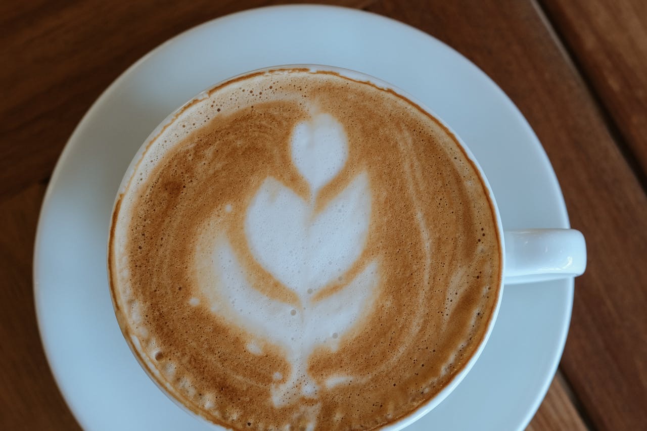 A freshly poured coffee